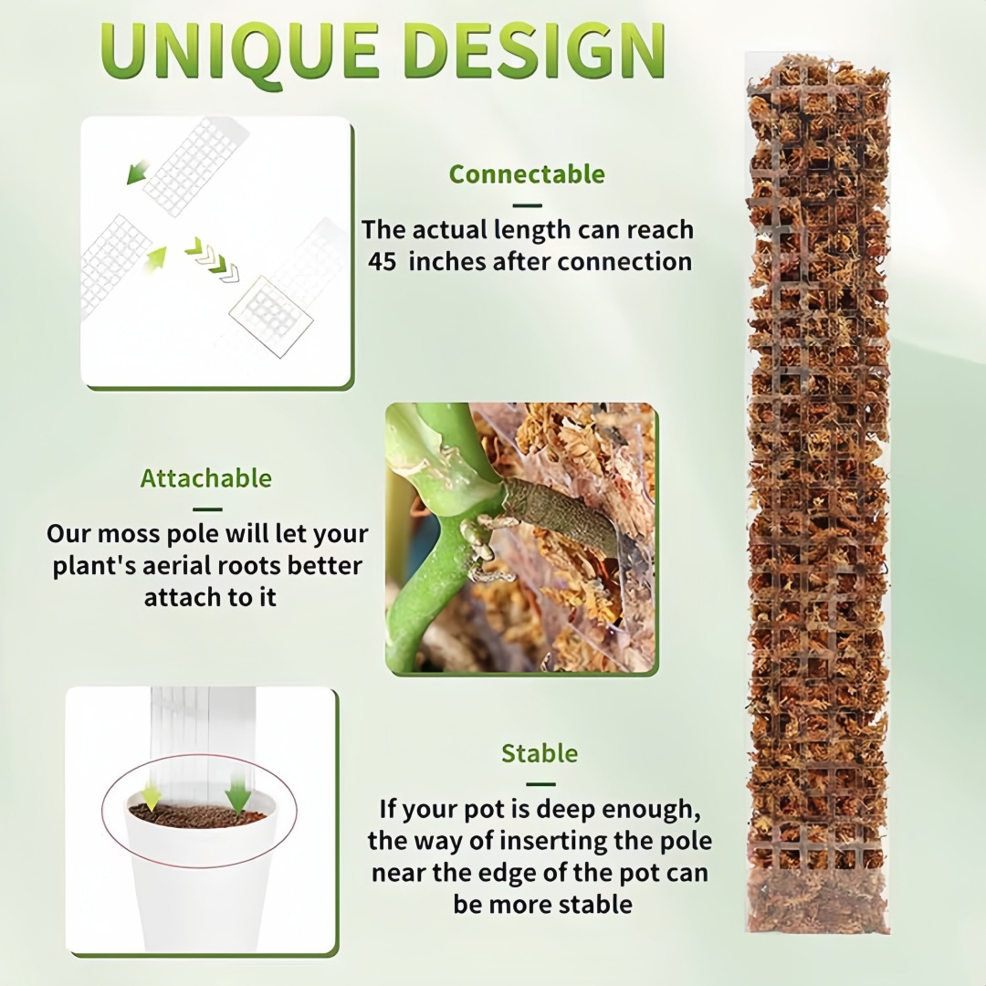 Moss Pole Plastic Plant Stand  - Sphagnum Moss Dry 评论和价格