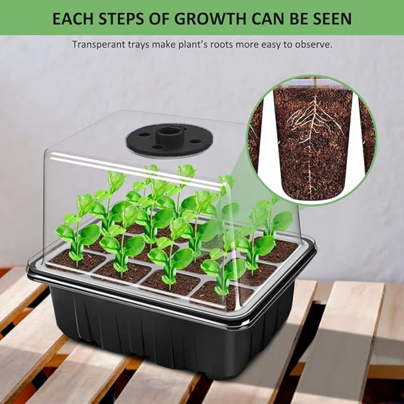 Seed starter tray with grow li - Humidity Dome Kit 评论和价格