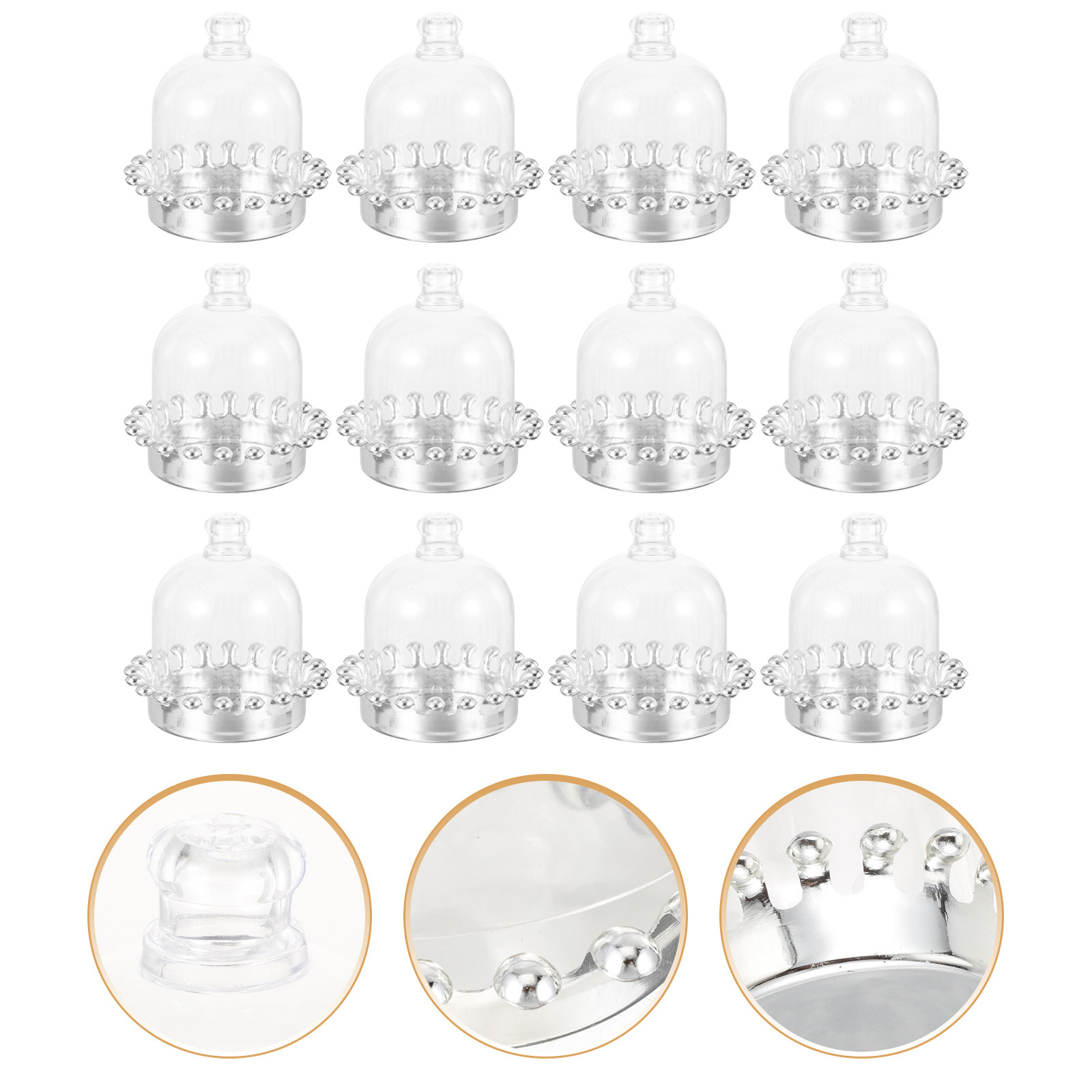 12Pcs Cake Stands Dome Cover T - Plastic Dome Clear 评论和价格