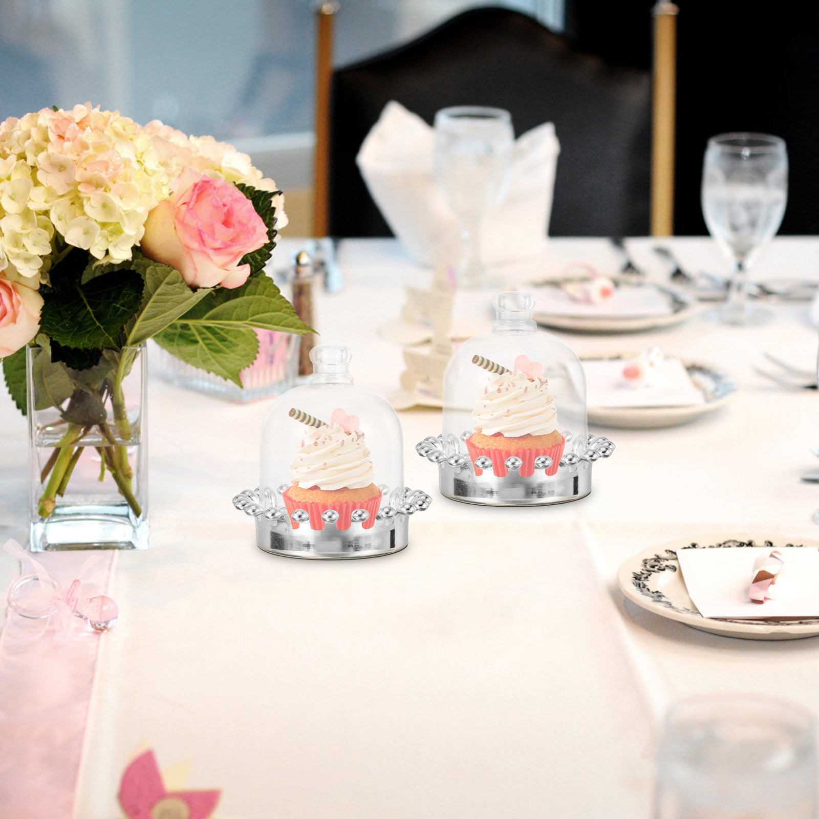 12Pcs Cake Stands Dome Cover T - Plastic Dome Clear 评论和价格