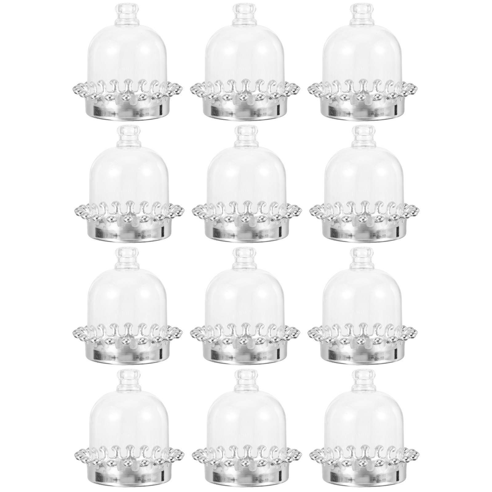 12Pcs Cake Stands Dome Cover T - Plastic Dome Clear 评论和价格