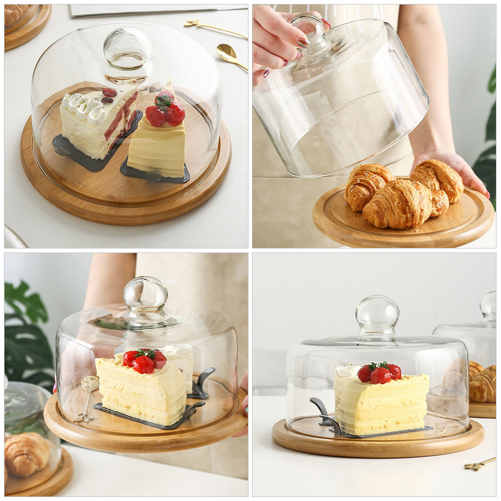 18Cm Transparent Glass Food Co - Plastic Dome Clear 评论和价格